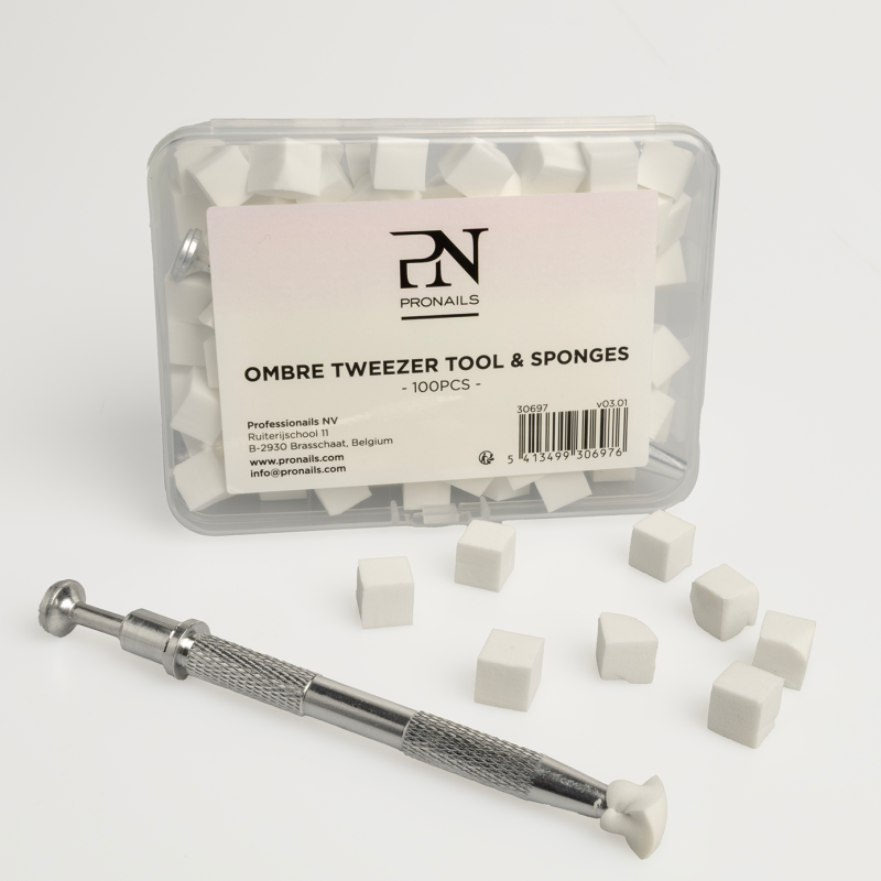 Ombre Tweezer Tool & Sponges 100 pcs